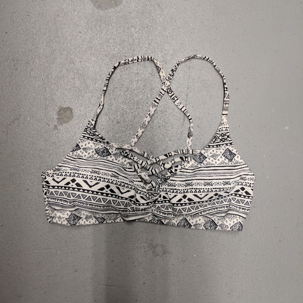 Boho striped bikini top